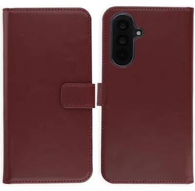 Productafbeelding van Selencia Echt Leren Bookcase voor de Samsung Galaxy A57 (5G) - Burgundy