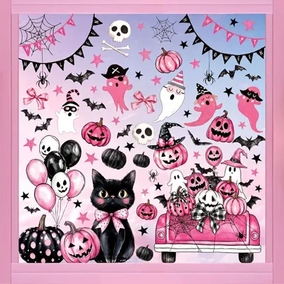 Produktbild von Halloween Fensterstickers Set - 73 Motive - Doppelseitig Bedruckt - RC-CTWSJFS6-EU
