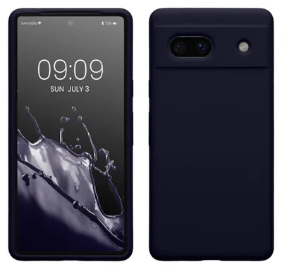Produktbild von kwmobile Handyhülle für Google Pixel 7a Hülle, für Pixel 7a Case - Hülle Silikon - kabelloses Laden - Deep Ocean