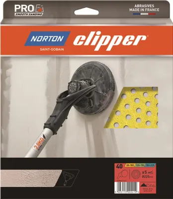 Produktbild von Norton Clipper Giraffenschleifscheiben 225mm G131 Multi-Air Lochung 5er VE PG0