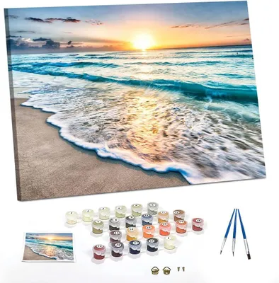 Productafbeelding van Schilderset "Kleuren naar nummer", handgeschilderd olieverfschilderij, 40 x 50 cm, doe-het-zelf schilderset voor volwassenen