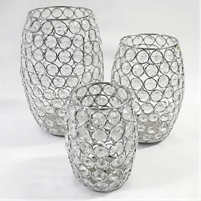 Produktbild von Teelichthalter, Kerzenhalter 3er Set. Glas Metall