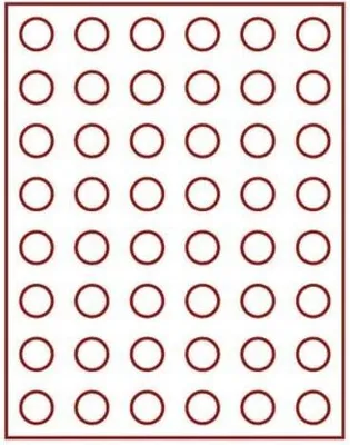 Produktbild von Lindner 2949E Velourseinlage dunkelrot 2949E (Ø 24,25 mm)