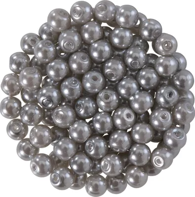 Produktbild von Glaswachsperlen, Ø 4 mm, 100 Stück Dunkelgrau