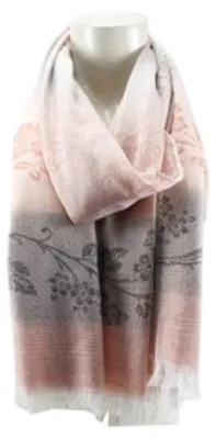 Imagen del producto de Bufanda de seda para mujer con estampado floral, suave y ligera, de 180x70 cm. Bufanda primaveral y de verano con un discreto estampado floral. Diseño: Motivo 4. Motivo: Motivo 4