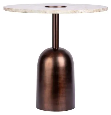 Imagen del producto de Mesa de Centro Harry en Mármol y Acero Bruñido