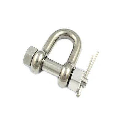 Produktbild von Schäkel 10mm mit Sicherungsbolzen WLL1400kg Edelstahl  Verbinder Schaekel