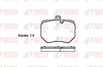 Produktbild von REMSA Bremsbeläge Satz Vorne Bremsklötze für AUDI A6 Avant (4F5, C6) 1400.00