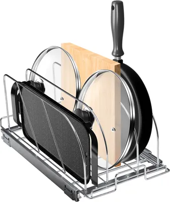 Immagine prodotto di VEVOR Scolapiatti regolabile Scolapiatti Portautensili, 31,8 x 53,3 cm Armadio da cucina Scolapiatti ideale per riporre pentole, padelle e taglieri