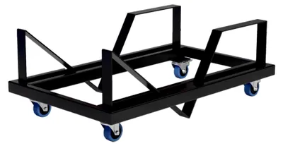 Produktbild von Stapelstuhl-Transportwagen Dolly, Wagen zur platzsparenden Lagerung von bis zu 30 Stapelstühlen, Transporthilfe mit leichtgängigen Rollen