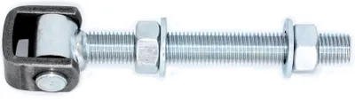 Produktbild von UHRIG M16 Torband Scharnier - Einstellbare Türangel - langes Anschweißband mit Bügel - für z.B. Gartentür Tore usw.