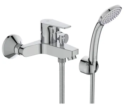 Productafbeelding van Eenhendel mengkraan voor de badkamer, met handdouche en slang