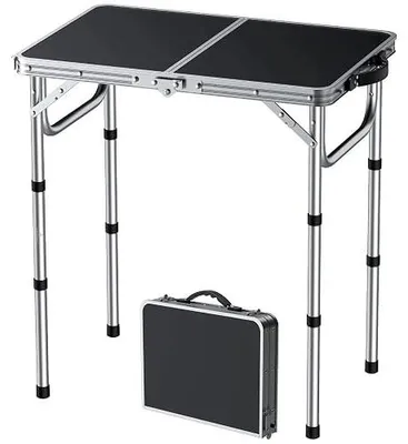 Zdjęcie produktu dla Stół składany kempingowy aluminiowy 58X40CM 3 wysokości piknik