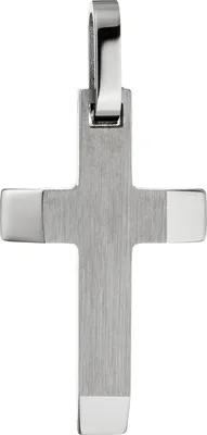Produktbild von JOBO Anhänger Kettenanhänger Kreuz aus Edelstahl mattiert Kreuzanhänger