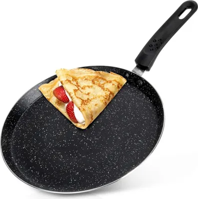 Obrázok produktu pre Vilde | Panvica na palacinky - Granitový povrch - Čierna - 26 cm - Nepriľnavá - BASIC LINE
