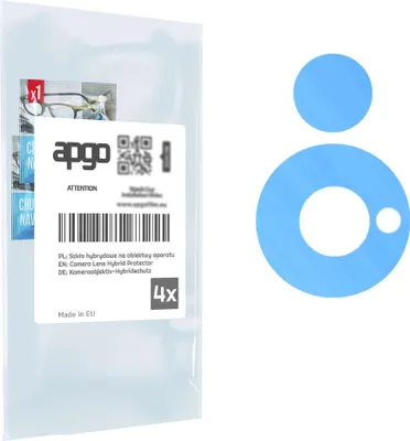 Produktbild von apgo 4 Stück Hybrid Kameraschutz, Kamera-Schutzglas kompatibel mit ZTE Nubia NX302J, Linsenschutz, 9H Härte, Schutz für Kameraobjektiv, Anti-Kratzer, transparent