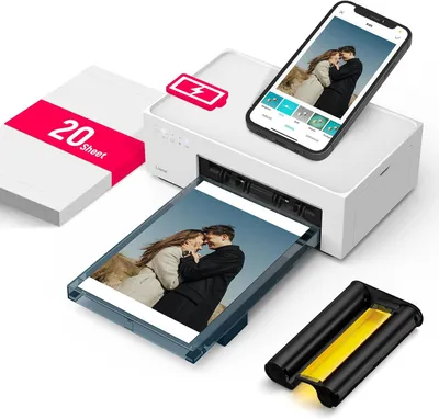 Produktbild von Tragbarer Fotodrucker - Mobiler Drucker - Sofortdrucker - Drucker für Smartphones - WLAN-Drucker