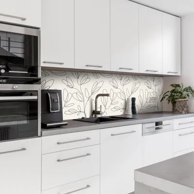 Produktbild von Dedeco Küchenrückwand Motiv: Kunst V2, 3mm Aluminium Alu-Platten als Spritzschutz Küchenwand Verbundplatte wasserfest, inkl. UV-Lack matt, alle Untergründe, 220 x 60 cm