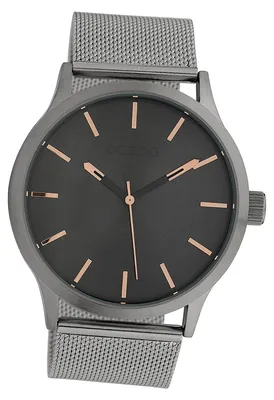 Immagine prodotto di Orologio da uomo Oozoo, modello Timepieces, cassa argentata, cinturino in acciaio inossidabile, movimento al quarzo, display analogico, codice prodotto D3UOC10056