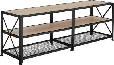 Image de Meuble bas - 141 cm, Bois clair industriel, Chêne Sonoma