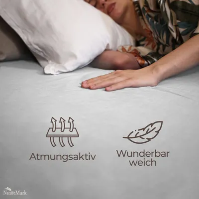 Image de GREEN MARK Textilien : Draps plats classiques – Fabriqués en 100 % coton