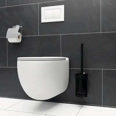 Obrázek produktu pro Souprava WC štětky REIKA SAKU matně černá