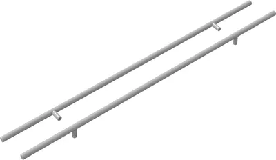 Produktbild von vidaXL Schrankgriff 2 pcs Silber 700 mm Edelstahl