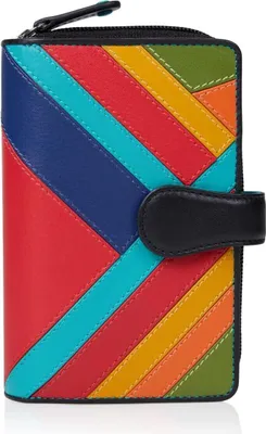 Produktbild von Geldbörse Damen Portemonnaie Leder mit RFID Schutz Geldbeutel Damen Viel Kartenfächer Bifold mit Reissverschluss Portmonee mit Geschenk-Box'