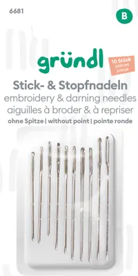 Produktbild von Gründl Stick Stopfnadeln Set 10 Stk ohne Spitze