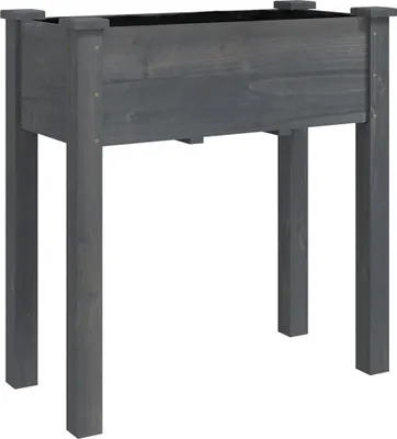 Obrázek produktu pro vidaXL květináč s vložkou a kolečky šedý 71x37x80 cm jedlové dřevo