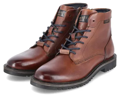 Image de Bugatti, bottines pour hommes, cuir lisse, couleur marron, taille : 43