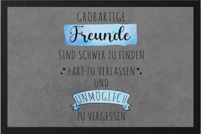 Produktbild von Großartige Freunde Sind Schwer Zu Finden Fußmatte Danke Geschenk Hart Zu Vergessen