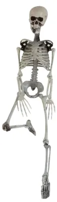 Produktbild von 90 cm große, künstliche menschliche Skelettfigur als Dekoration für Halloween-Partys, Bars und Spukhäuser