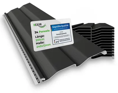 Produktbild von HEXIM Siding Fassadenverkleidung Fassadenpaneele außen Außenwand wetterfest UV-beständig PVC-U