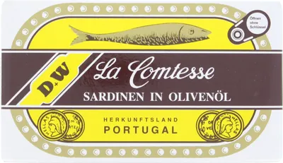 Produktbild von La Comtesse Sardinen in Olivenöl mit Haut und Gräten 88g