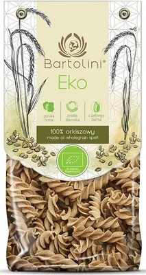 Zdjęcie produktu dla Makaron świderki ekologiczny orkiszowy Bartolini 250 g