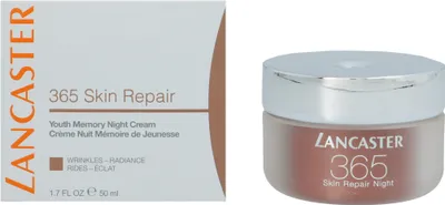 Produktbild von Lancaster 365 Skin Repair Youth Renewal Memory Night Cream, Nachtcreme, Frauen, Gesicht, Hals/Nacken, Anti-Aging, Schutz, Regenerierend, Reparatur, 50 ml, Topf