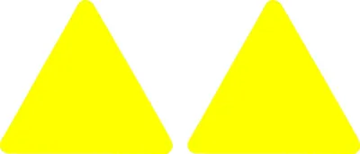 Image de adhésif Autocollants riflettenti Triangoli, jaune, kit de 2