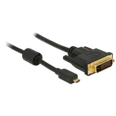 Produktbild von Delock - Adapterkabel - Dual Link - DVI-D männlich zu 19 pin micro HDMI Type D männlich - 1 m - Schwarz