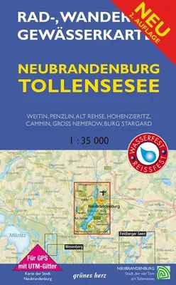 Produktbild von Rad-, Wander- und Gewässerkarte Neubrandenburg, Tollensesee
