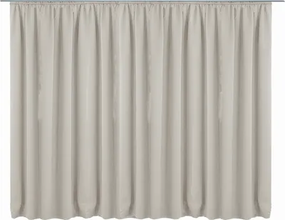 Produktbild von JEMIDI Vorhang blickdicht 245x300cm - Gardine mit Kräuselband Universalband - 100% Polyester Schal lang für Wohnzimmer Schlafzimmer - hellgrau