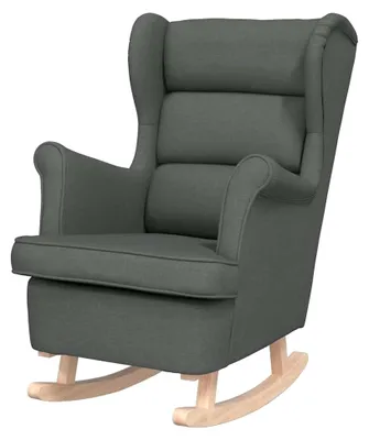 Produktbild von Schaukelsessel Dunkelgrau 74x90x102 cm Stoff