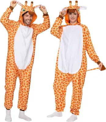 Obrázek produktu pro Uni žirafa Plyšový pyžamový kostým Halloween Karneval S Orange