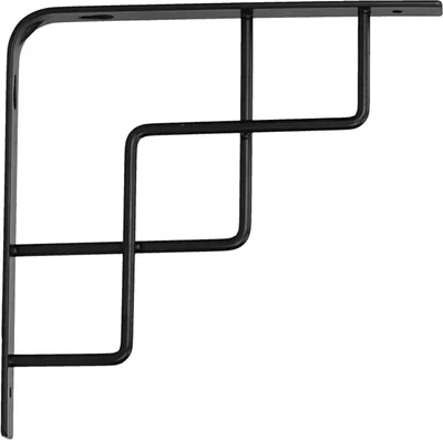 Produktbild von Regalhalter 200x200 mm Regalträger Regalwinkel Wandkonsole Antik Retro schwarz