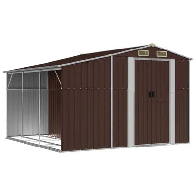 Produktbild von Gerätehaus Braun 277x279x179 cm Verzinkter Stahl