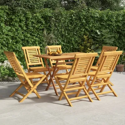 Produktbild von Möbel Gartenstühle 6 Stk. Klappbar 47x63x90 cm Massivholz Teak - Gartensessel 3155047