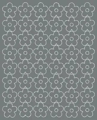 Produktbild von Wandaufkleber Blumen 3 cm Blumen 48 Stück mattgrau