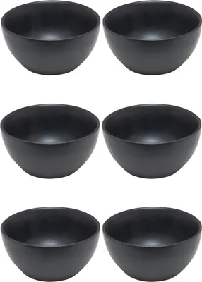 Produktbild von Dipschalen - Ø 9,5 cm - Schwarz matt - Steingut - 6er Set