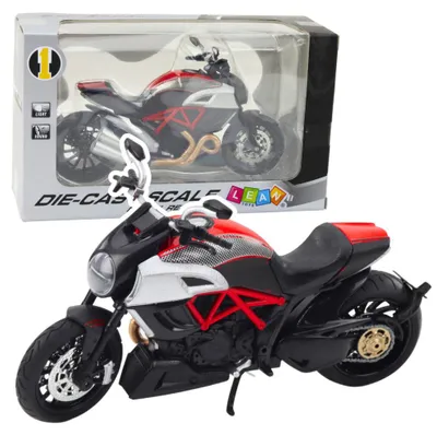 Immagine prodotto di Lean Toys - Moto sportiva in metallo con luci e suoni, oro e rosso, in scala 1:12