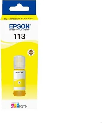 Zdjęcie produktu dla Wkład Atramentowy EPSON 113, Żółty, Pigmentowy, Zamiennik, EcoTank